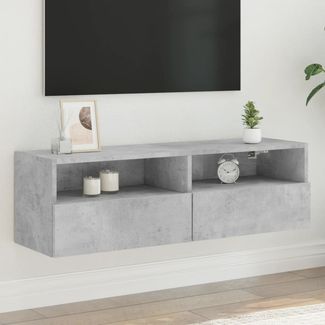 TV-Wandschrank, TV-Hängeboard Fernsehschrank Betongrau 100 x 30 x 30 cm Holzwerkstoff