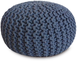 Amagohome Sitzhocker Strickhocker Pouf Ø45 o. 55cm Bodenkissen Sitzpouf XXL Baumwolle recyc