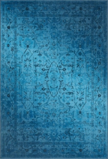 TaraCarpet Teppich Kurzflorteppich TaraCarpet Rainbow Oriental moderner Orientteppich, rechteckig, Höhe: 14 mm, Orientalisches Design in blau auch für das Jugendzimmer