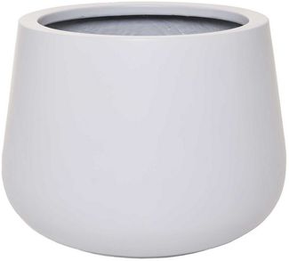 VIVANNO Blumentopf Blumentopf Pflanztopf Fiberglas GIRAR Weiß Matt - 31x28 cm