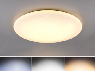 NAGANO LED Deckenleuchte Deckenlampe 80 Watt weiß, Starlight-Effect