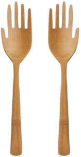 Sass & Belle Salatbesteck Hände (Bambus, 2-tlg, Länge ca. 30 cm), Holz Servierbesteck