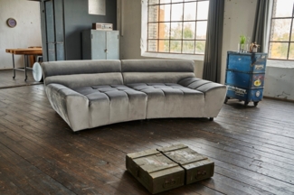 KAWOLA Sofa NERLA, Big Sofa Stoff Velvet verschiedene Farben