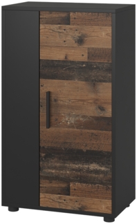 Kommode Berno Schwarz/Oldstyle 50.1 x 87.3 cm mit 2 Fächern Vicco