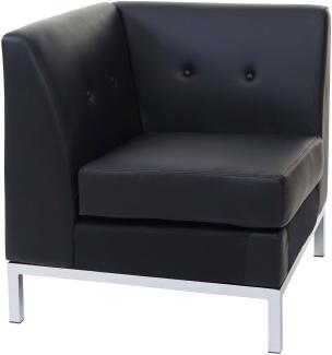 Sessel HWC-C19, Modular-Sofa Eckteil ohne Armlehnen, erweiterbar Kunstleder ~ schwarz