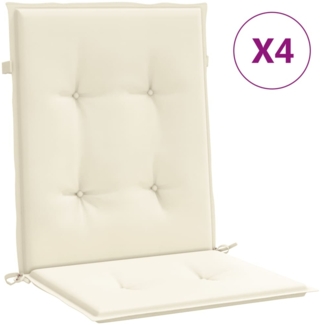 vidaXL Gartenstuhlauflagen für Niedriglehner 4 Stk. Creme 100x50x3 cm 47553
