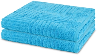 Ross Carre 2 tlg. Frottier-Set - 2 X Duschtuch (70 X 140cm) - 520 - Ozean