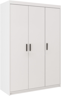 AX LIVING Storicos 3D 3 türig Kleiderschrank Weiß 133cm Breite, modern