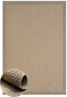 Wohnando Teppich MY-RUG Outdoor-Teppich "Fiona" 160x100 cm, braun, rechteckig, Höhe: 6 mm, mit natürlichem, schlichten Design für deinen Außenbereich