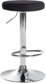 CLP Barhocker Ponte Samt-Bezug,schwarz chrom