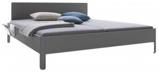 NAIT Doppelbett 160 x 200cm Anthrazit Mit Kopfteil