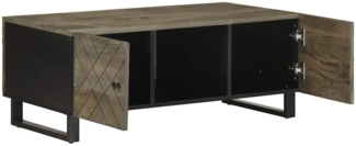 vidaXL Couchtisch Schwarz 100x54x40 cm Massivholz Mango 4017696