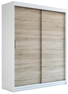 Schwebetürenschrank PAX 2-türig Schrank 160 cm (mit Spiegel) Farbe: Weiß , sonoma