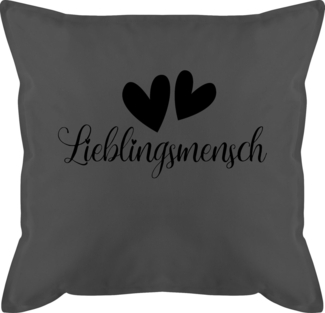 Shirtracer Dekokissen Lieblingsmensch - Geschenk Freundin Lieblings Mensch Geschenke Lieblin, Dekokissen Valentinstag Geschenk