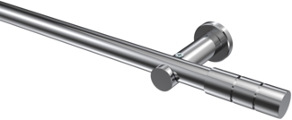 Gardinenstangen-Set Platon Elanto 100 cm, 1-läufig (ohne Ringe), 20 mm Ø Chrom