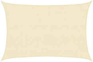 vidaXL Sonnensegel HDPE Rechteckig 4x6 m Creme 42289