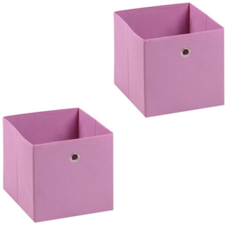 IDIMEX Aufbewahrungsbox ELA (Set), Stoffbox Faltbox Aufbewahrungsbox Einschubkorb Regalbox faltbar im 2er