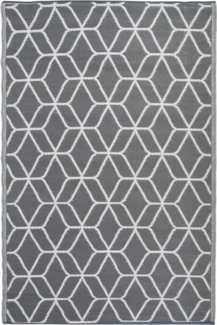 Esschert Design Outdoor-Teppich 180x121 cm Grau und Weiß OC25 421301