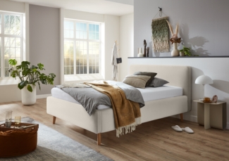 Polsterbett >Mattis< Liegefläche 120x200cm, Nordic Ivory, Stellmaß: 141x105x218cm (BxHxT)