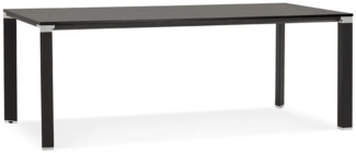 Kokoon Design Schreibtisch Warner Holz Schwarz Vierbeinig 200cm