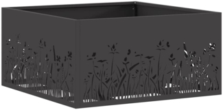 vidaXL Feuerstelle Schwarz 60 x 60 x 30 cm Stahl 858926