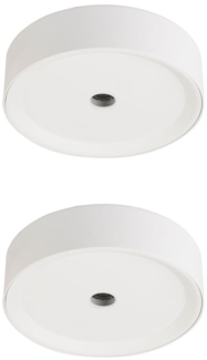 2er Set LED Deckenleuchte, Aluminium, weiß, D 15 cm