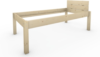 Pfostenbett Massivholzbett (Fichte) "Daybett" 90 x 190 cm 58 cm Holzbett 300kg