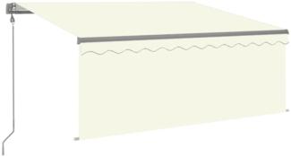 vidaXL Markise Automatisch Einziehbar mit Volant 3,5x2,5 m Creme 3069407
