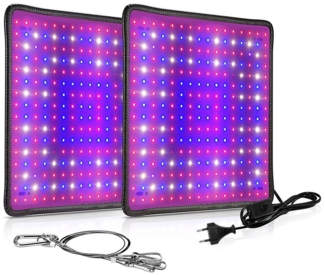 MUPOO Pflanzenlampe LED Pflanzenleuchte,256LEDs Vollspektrum LED Grow Lampe, Vollspektrum A, Pflanzenleuchte für Zimmerpflanzen, Gemüse und Blumen