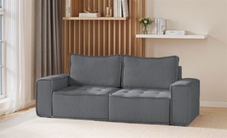 Sofa Modulsofa 2-teilig SANDE 2-Sitzer Stoff Alpine Anthrazit
