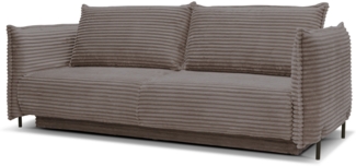 Selsey 'Amalfi' Sofa mit Schlaffunktion und Breitcord-Bezug, greige, ca. 90 x 226 x 105 cm