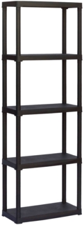 Dmora Aurelian Outdoor-Garderobe, Outdoor-Regal, Mehrzweck-Balkongarderobe, Outdoor-Schrank, 100 % Made in Italy, Anthrazit, 60 x 30 x 176 cm