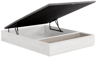 Vente-unique - Set aus Bettgestell mit Bettkasten mit Schublade + Taschenfederkernmatratze - 160 x 200 cm - Hybridmatratze - Stärke 30 cm - Weiß - MARQUIS von PALACIO