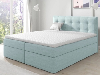 Beautysofa Boxspringbett Kontinentales mit Bettkasten TOPIQ (Bett für Schlafzimmer), 140, 160, 180 cm, mit 2x Bettkästen, Federkernmatratze