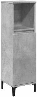 vidaXL Badschrank Betongrau 30x30x100 cm Holzwerkstoff 857110
