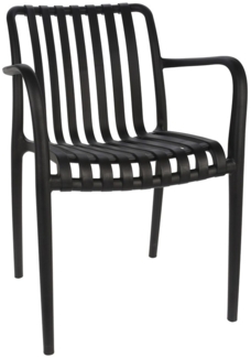 Gartenstuhl Emily, Polypropylen, Schwarz, 55 x 81 x 57 cm