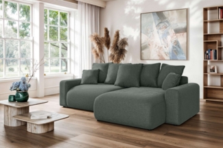 Home affaire Ecksofa LAKESIDE klein mit Bettfunktion und Bettkasten, B/T/H 235/142/84 cm, L-Form, Recamiere beidseitig montierbar, mit Wellenunterfederung
