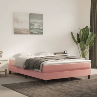 vidaXL Taschenfederkernmatratze Rosa 140x220x20 cm Samt 4016623