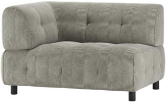 Modulsofa Louis aus Rippstoff Links, Grau