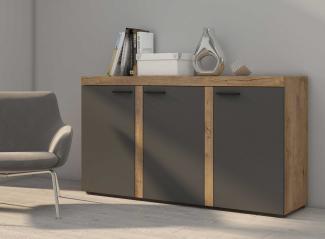 Furnix Kommode Alvor Sideboard Anrichte mit 3 Türen 149 cm klassisch, 148,8x82x40,3 cm, multifunktional einsetzbar & zeitlos