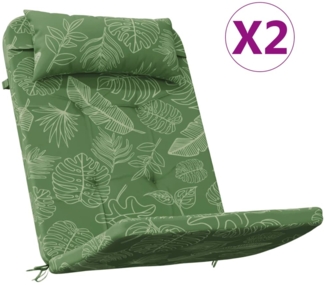 vidaXL Adirondack-Auflagen 2 Stk. Blattmuster Oxford-Gewebe 361849