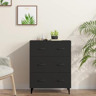 vidaXL Sideboard Schwarz 69,5 x 34 x 90 cm Holzwerkstoff [812160]