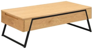 Vente-unique - Couchtisch mit klappbarer Platte – Eichenfurnier – Natur – EBENORA