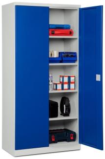 Stahl-Lagerschrank - ASHV 1980x1200x570 mm Blaue Türen