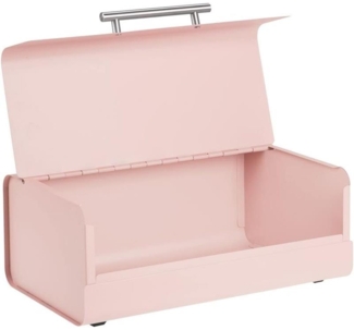 mDesign Brotkasten Brotkorb Brotbox Aufbewahrung Deckel Organizer Metall Rosa