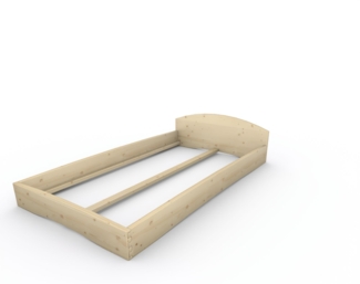 Holzbett (Fichte) "Rosi" 120 x 220 cm 20 cm mit Kopfteil Massivholzbett Bett