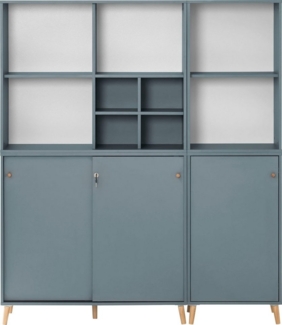 SCHILDMEYER Büroschrank Regal Büromöbel Büroregal Ablage Schrank-Set 5tlg. Fjord