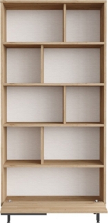 Calicosy Bibliothek mit 1 geschlossenem Fach Dekor Walnussholz L83,9 cm - Dunkles Holz