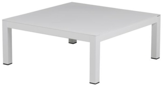 Beistelltisch Domino aus Aluminium, Weiß, 70x70 cm