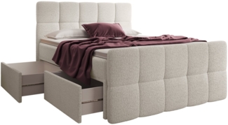 wonello Boxspringbett Madison 4, mit Schubladen (2x), Taschenfederkern-Matratzen und premium Topper